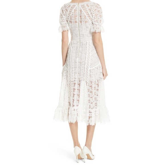 SOLD NWT self-portrait floral guipure lace midi - Picture 2 of 8